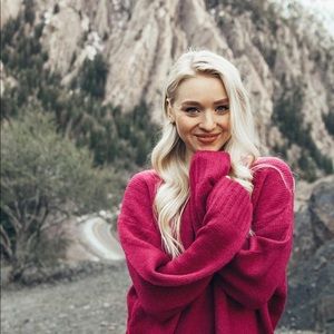 Rachel Parcell Deep Pink/Magenta Sweater